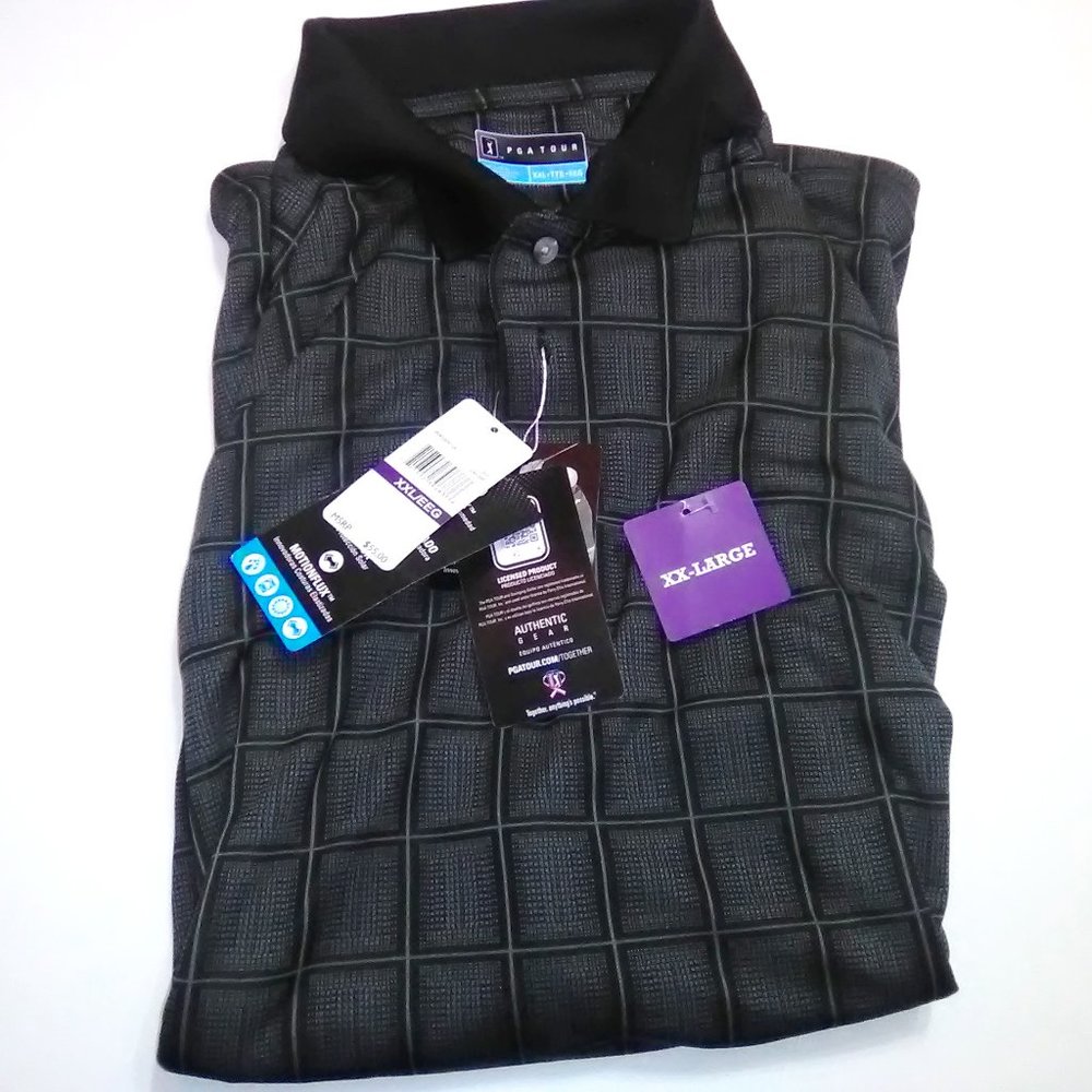 Mens PGA Tour Polo XXL Shirt Short Sleeve